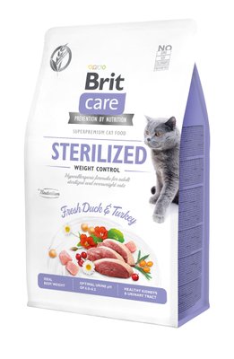 Brit Care Cat GF Sterilized Weight Control, 0,4 кг (контроль ваги д/стерилізованих) 1111162362 фото