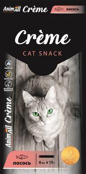 AnimAll Сr&egrave;me для котів зі смаком лосося, 6 х15 г tplx176402 фото