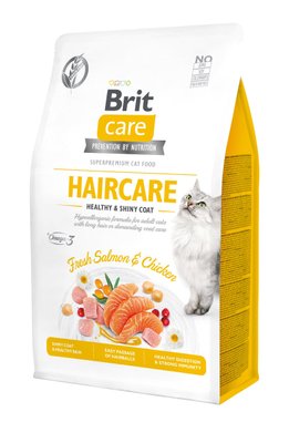 Brit Care Cat GF Haircare Healthy and Shiny Coat, 0,4 кг (здоров'я шкіри та вовни) 1111162371 фото