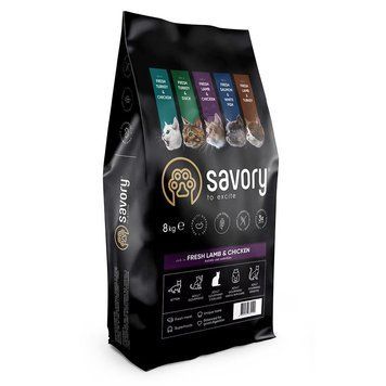 Savory Adult Cat Steril Fresh Lamb and Chicken 8 kg szr30129 фото