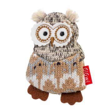 Іграшка для собак Сова з пищалкою GiGwi Plush, текстиль, 10 см 75036 фото