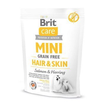 Brit Care GF Mini Hair and Skin 0,4 kg (д/собак малих порід) здорова шкіра та вовна szr170783/0237 фото
