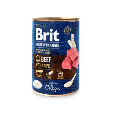 Brit Premium by Nature k 400 г яловичина з кишкою 1111159943 фото