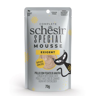 Schesir Special Exigent натуральні консерви для котів, вологий корм, Курка, пауч 70г 8005852131041 фото