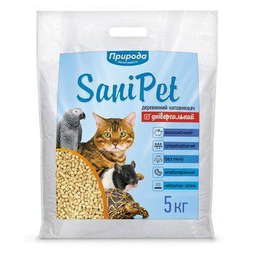 Наповнювач деревний SANI PET УНІВЕРСАЛЬНИЙ 5 кг натуральний szrPR740415натур5кг фото