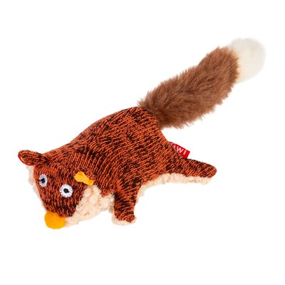 Іграшка для собак Лисиця з пищалкою GiGwi Plush, текстиль, 9 см 75043 фото