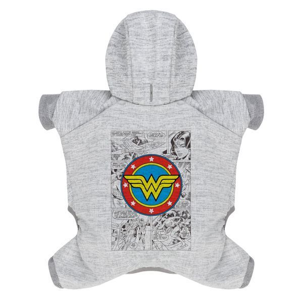 Комбінезон для собак WAUDOG Clothes малюнок "Чудо-жінка комікс", софтшелл, S32, B 42-47 см, С 28-33 см clr305-4009 фото