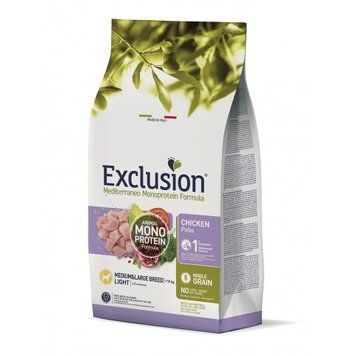 Exclusion Light Chicken Medium&Large Breed корм для собак з надмірною вагою середніх та великих порід з куркою 12 кг 8011259003171 фото