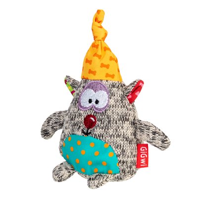 Іграшка для собак Ведмідь з пищалкою GiGwi Plush, текстиль, 10 см 75044 фото