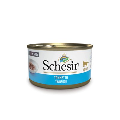 Schesir в желе натуральні консерви для котів, вологий корм, Тунець, банка 85г. 8005852750013 фото