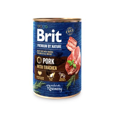Brit Premium by Nature k 400 г свинина зі свинячою трахеєю 1111159947 фото