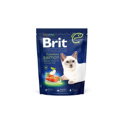 Brit Premium by Nature Cat Sterilized Salmon 300 g (д/стерелізованих котів, з лососем) 1111167480 фото