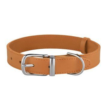 Нашийник для Собак Шкіряний BronzeDog Classic з Хромованою Фурнітурою Гірчичний 2XS brks54014/Т фото