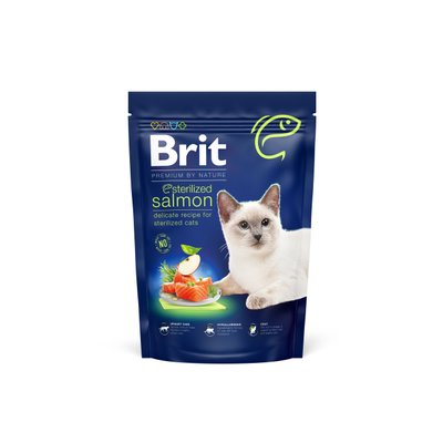 Brit Premium Nature Cat Sterilized Salmon 800 g (д/стерелізованих котів, з лососем) 1111167481 фото
