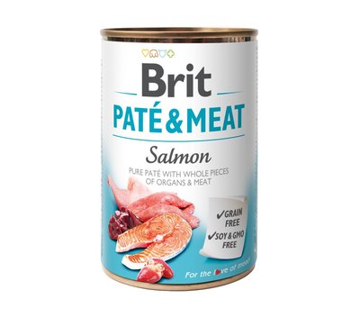 Brit Paté and Meat Dog k 400 g з лососем 1111151334 фото