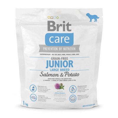 Brit Care GF Junior Large Breed Salmon та Potato 1 kg (д/цуценят гігантських порід) 1111141745 фото
