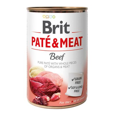 Brit Paté and Meat Dog k 400 g з яловичиною 1111151335 фото