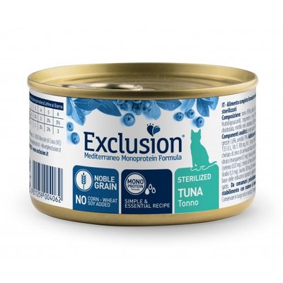 Exclusion Sterilized Tuna корм для стерилізованих котів з тунцем 85 г 8011259004062 фото