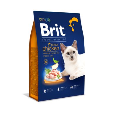 Brit Premium by Nature Cat Indoor 8 kg (д/котів, що мешкають у приміщенні, з куркою) 1111167467 фото