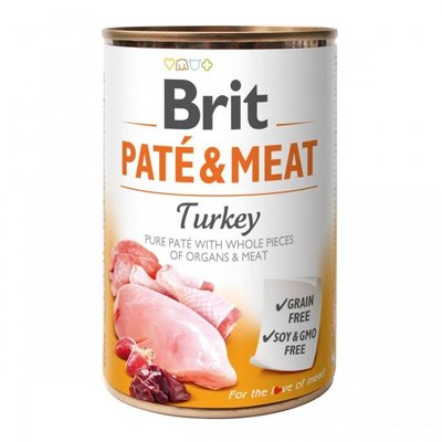 Brit Paté and Meat Dog k 400 g з індичкою 1111151337 фото