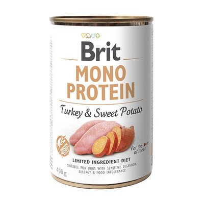 Brit Mono Protein Dog k 400 g з індичкою та бататом 1111151067 фото