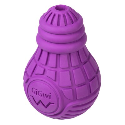 Іграшка для собак Лампочка гумова GiGwi Bulb Rubber, гума, L, фіолетова 2338 фото
