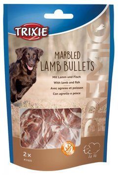 Ласощі д/соб. PREMIO Marbled Lamb Bullets, з яловичиною та ягенцем, 50г szr31605 фото