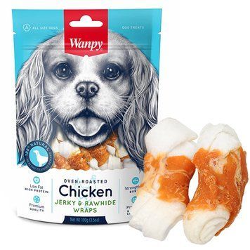 Wanpy Chicken Jerky & Rawhide Wraps Ванпи кістку з в'яленою куркою ласощі для собак spc6927749810300 фото