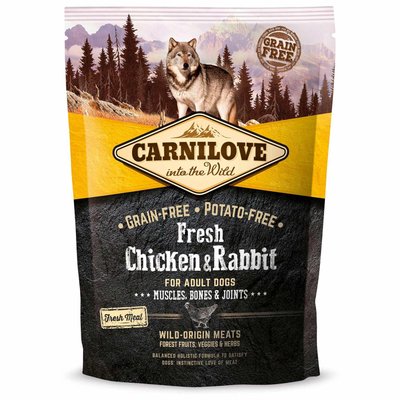 Carnilove Fresh Chicken and Rabbit for Adult dogs 1,5 kg (д/дорослих собак з куркою та кроликом) 1111153661 фото