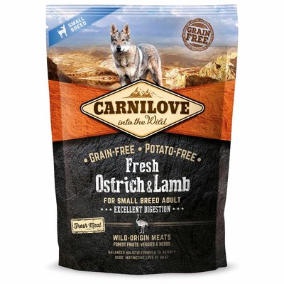 Carnilove Fresh Ostrich and Lamb for Small Breed Dogs 1,5 kg (д/собак малих порід страус і ягня) 1111153663 фото