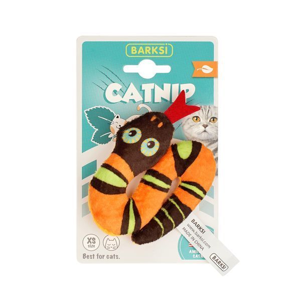 Іграшка для Котів Barksi Catnip Змія із запахом котячої м'яти 10 см XS brksK57284B фото