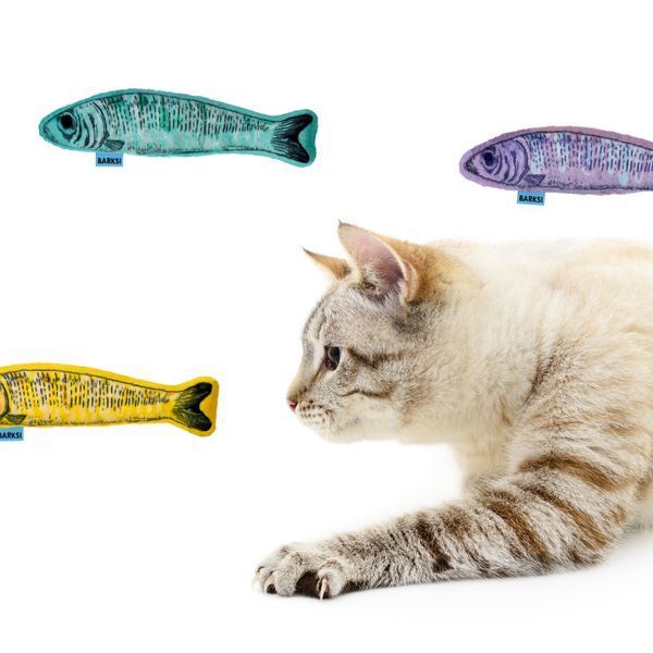 Іграшка для Котів Barksi Рибки Шпроти з котячою м'ятою та дзвіночком 16,5 см S brks3333 фото