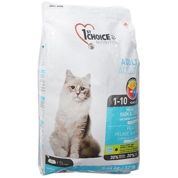 1st Choice Adult Healthy Skin&Coat ФЕСТ ЧОЙС ХЕЛЗІ ЛОСОСЬ сухий суперпреміум корм для котів spc65672262057 фото