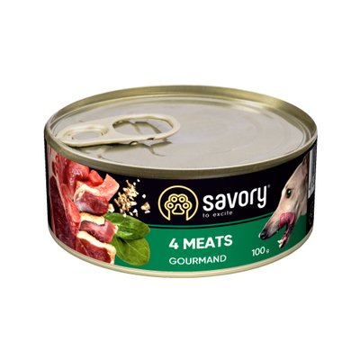 Savory Dog Gourmand 4 види м'яса k 100g 1111165043 фото