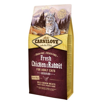 Carnilove Fresh Chicken and Rabbit for Adult cats 6 kg курка, кролик д/котів 1111152299 фото