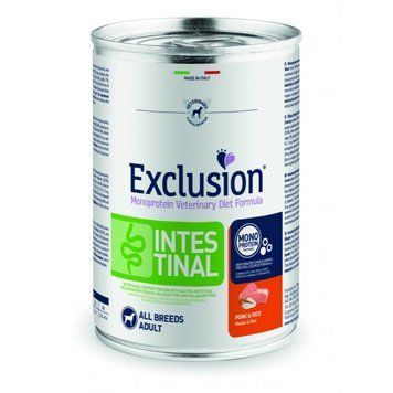 Консерва Exclusion Intestinal зі свининою для собак з порушенням травлення 400 г 8011259011473 фото