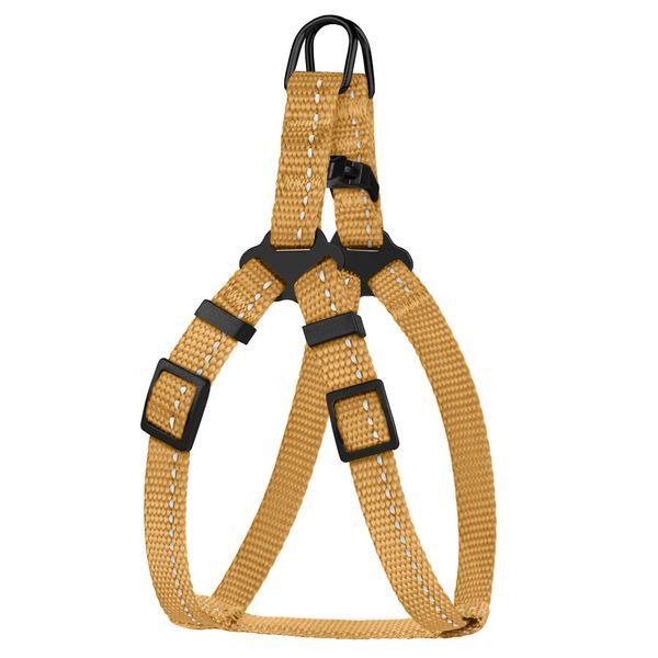 Шлея для Собак Дрібних Порід BronzeDog Active Нейлонова зі Світловідбиттям Золотиста 2XS brks68/1226/Т фото