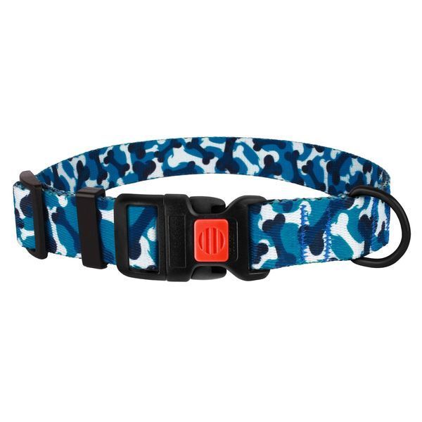 Нашийник для Собак BronzeDog Urban Кісточка Нейлоновий з Пластиковою Пряжкою Блакитний S brks50/1331/Т фото