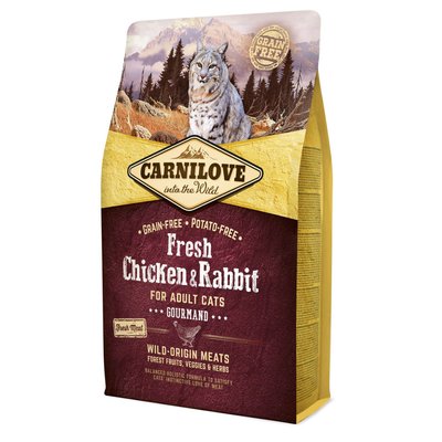 Carnilove Fresh Chicken and Rabbit for Adult cats 2 kg курка, кролик д/котів 1111153668 фото