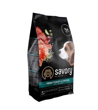 Savory Junior Large rich in Fresh Turkey and Chicken 3 kg szr30204 фото