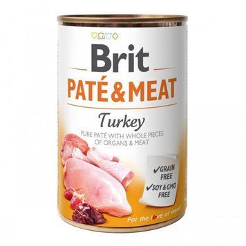 Brit Pat&eacute; and Meat Dog k 400 g з індичкою szr100865/100074/0298 фото