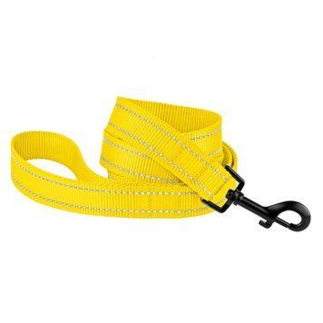Повідець для Собак Bronzedog Active Нейлоновий зі Світловідбиттям Жовтий XS brks59/1228/Т фото