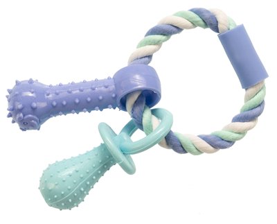 Іграшка GimDog Дент Плюс мотузка/кільце з термопластичною гумою 15см 1111162219 фото