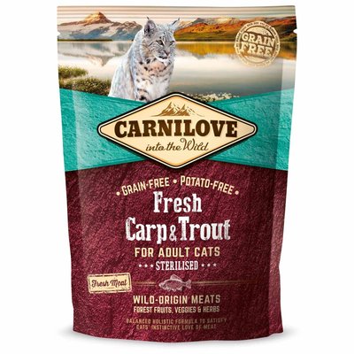 Carnilove Fresh Carp and Trout Sterilised для Adult cats 400 g короп, форель д/стериліз. котів 1111153669 фото