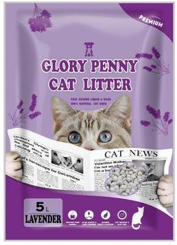 Бентонітовий наповнювач GLORY PENNY для котячого туалету з ароматом лаванди, 5 L БК-18 фото