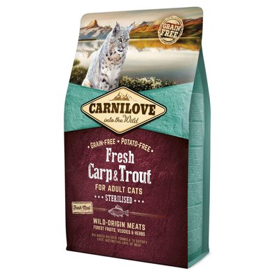 Carnilove Fresh Carp and Trout Sterilised для Adult cats 2 kg короп, форель д/стериліз. котів 1111153670 фото