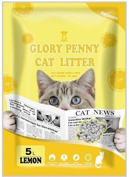 Бентонітовий наповнювач GLORY PENNY для котячого туалету з ароматом лимону, 5 L БК-20 фото