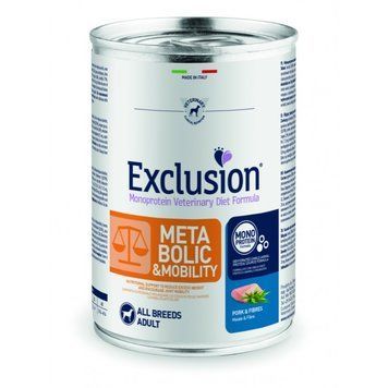 Консерва Exclusion Metabolic&Mobility зі свининою для собак для зменшення ваги та відновлення суглобів 400 г 8011259002006 фото