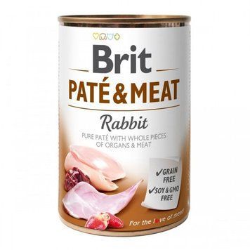 Brit Pat&eacute; and Meat Dog k 400 g із кроликом szr100863/100076/0311 фото