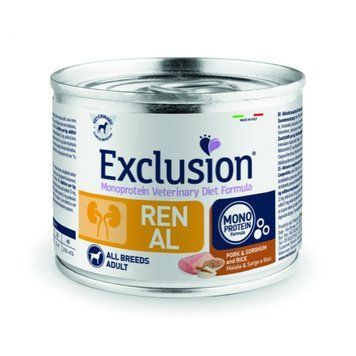 Консерва Exclusion Renal со свининой для собак с почечной недостаточностью 200 г 8011259002495 фото
